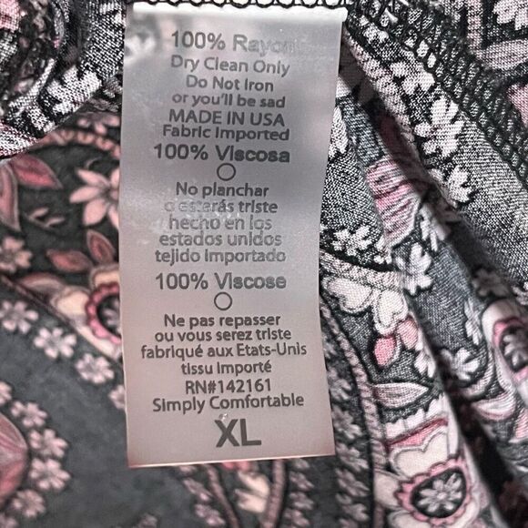 Lularoe Long Line Paisley Kimono Darker Colors XL - Picture 6 of 7